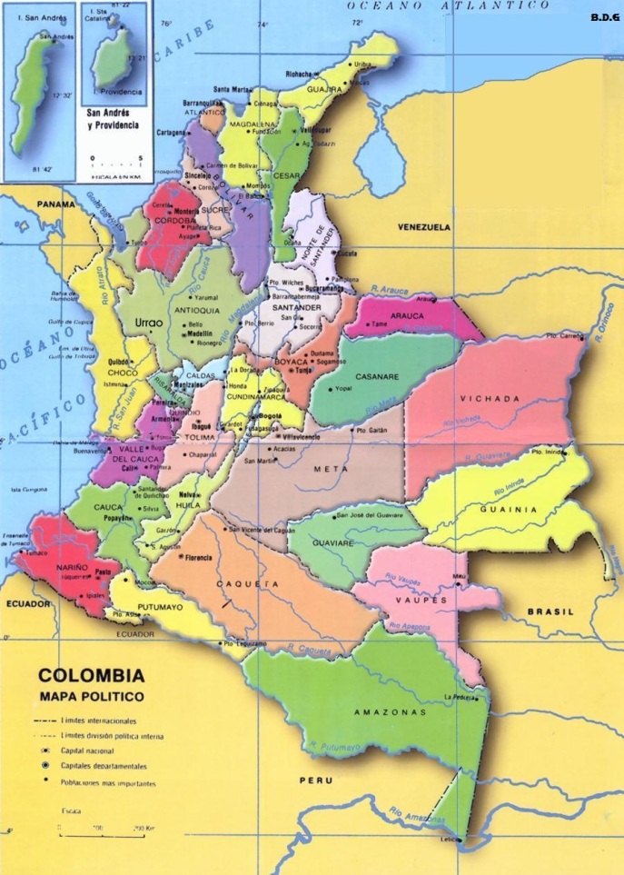 DIVISION POLITICA DE COLOMBIA